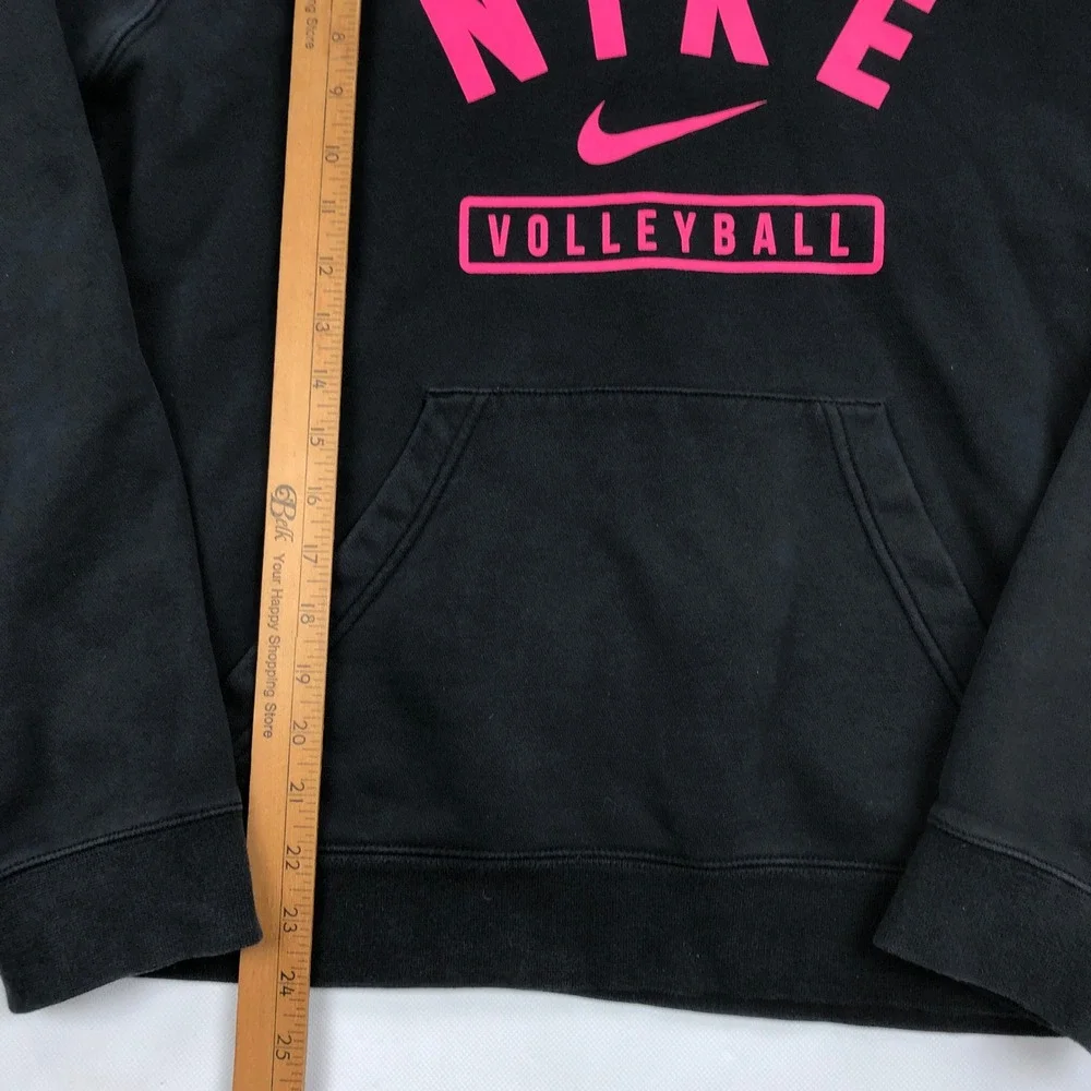 Nike Volleyball Hoodie Womens XL Black Pink Graphic Pullover CJ1789